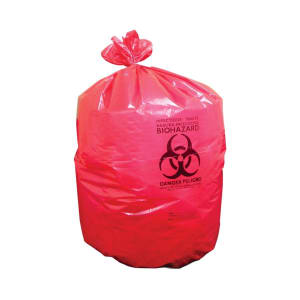 RJ Schinner Co Biohazard Waste Bag, 40 â€“ 45 gallon Capacity, 40 x 46 Inch